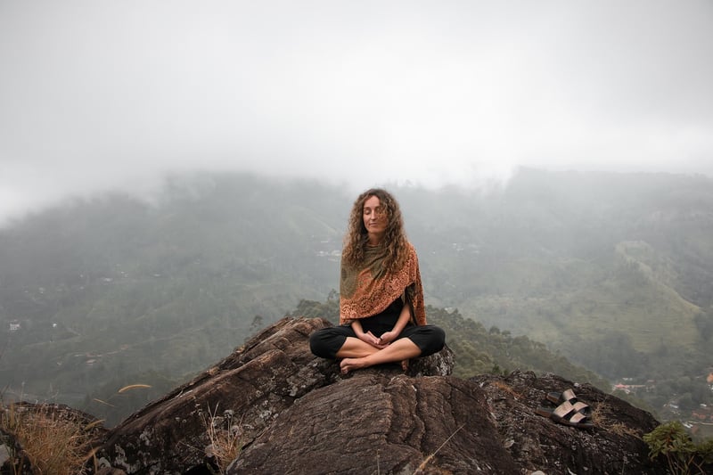 Woman doing yoga outdoors